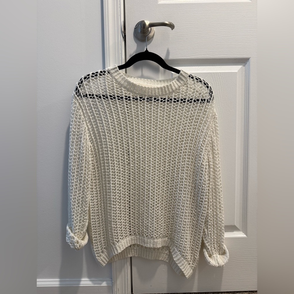 Dreamers Cream Knit Crew Neck Sweater